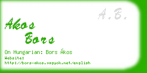 akos bors business card